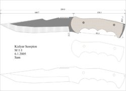 чертеж ножа kizlyar scorpion Model