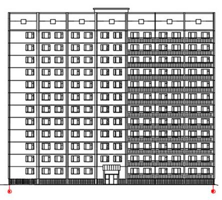 Многоэтажный жилой домМногоэтажный жилой дом (план этажей + фасады)