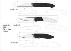 чертеж ножа papi Model
