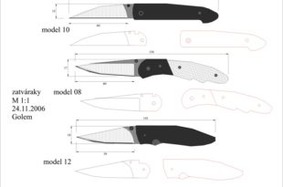 чертеж ножа papi Model